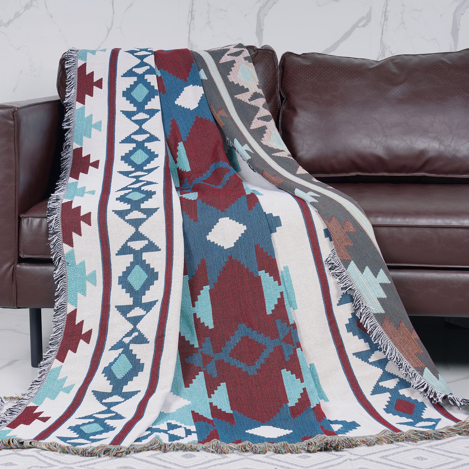 Aztec Ocean Sofa Blanket