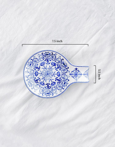 Blue Marrakesh Tile Floral Spoon Rest