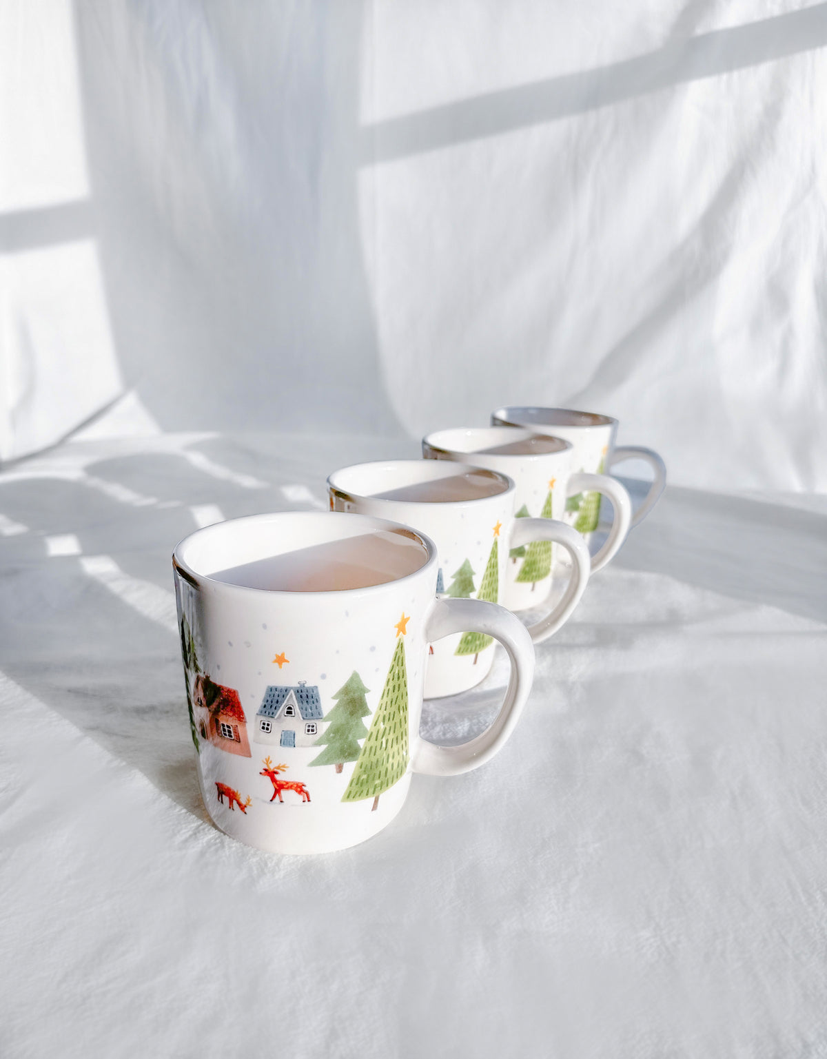 Enchanted Winter Wonderland Mugs, Set of 4