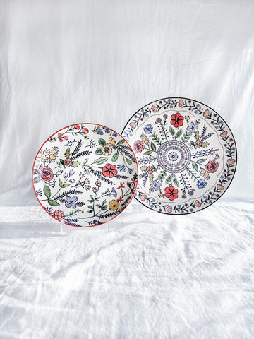 Love You Flowers Salad Plates, Set of 4