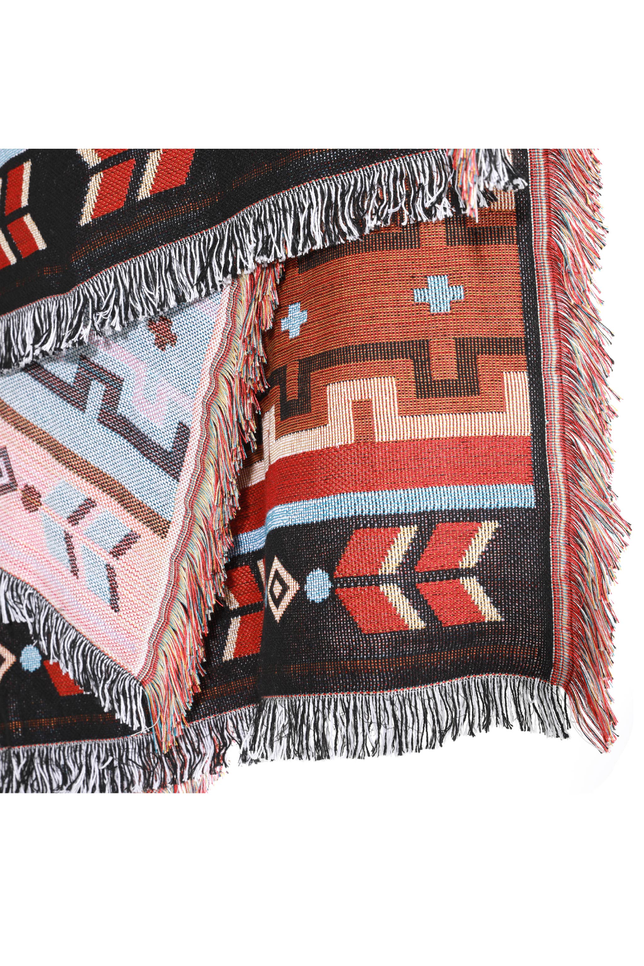 Aztec Gingham Tatoo Sofa Blanket