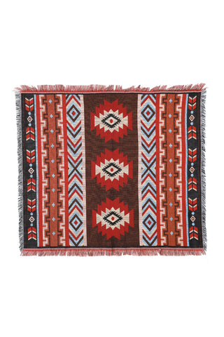 Aztec Gingham Tatoo Sofa Blanket